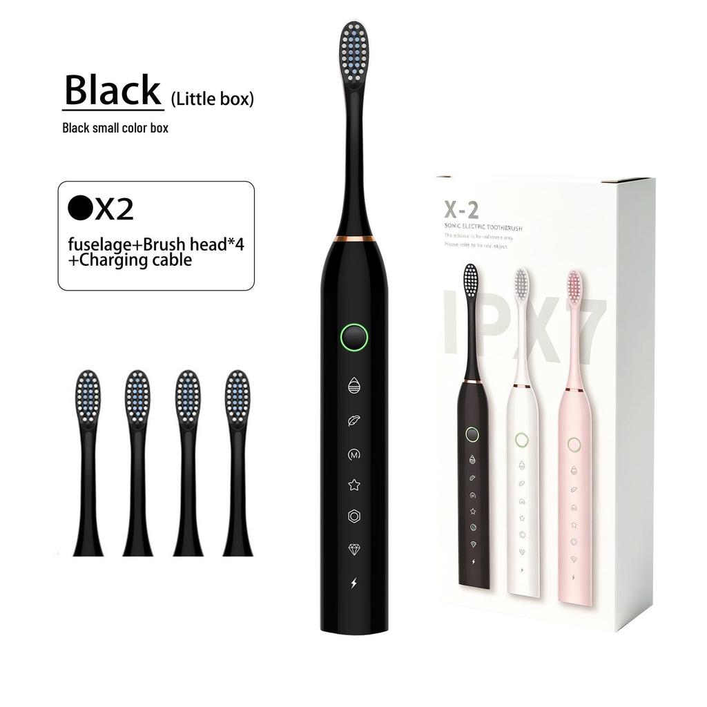 Enhanced Rechargeable Electric Toothbrush: Six-Speed Adult Couple Set with Travel-Friendly Soft Bristle Design
