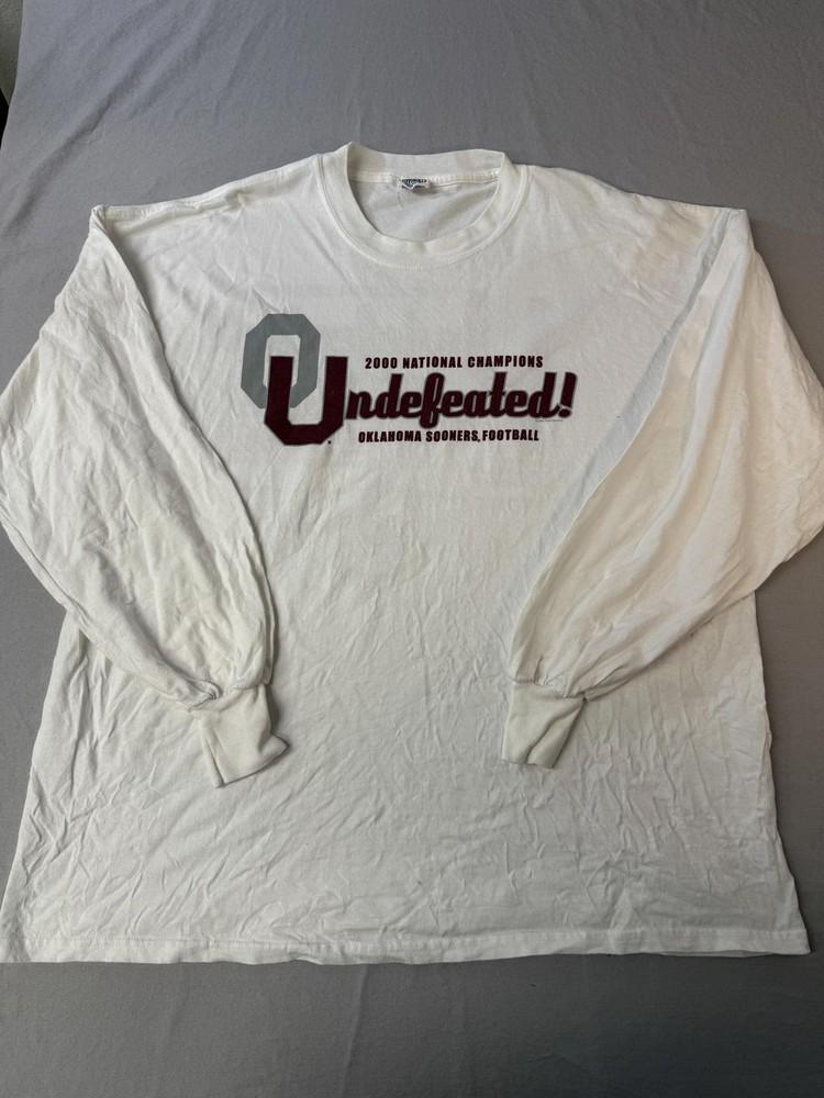 VTG Oklahoma Sooners LS T-shirt Undefeated 2000 Champs XXL Unisex T-Shirt XL