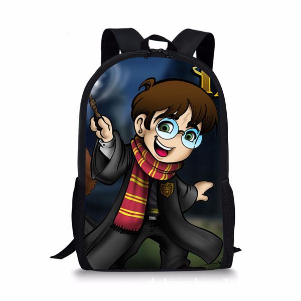 Harry Potter Student Backpack With Large Capacity Nylon Bookbag For Daily Use