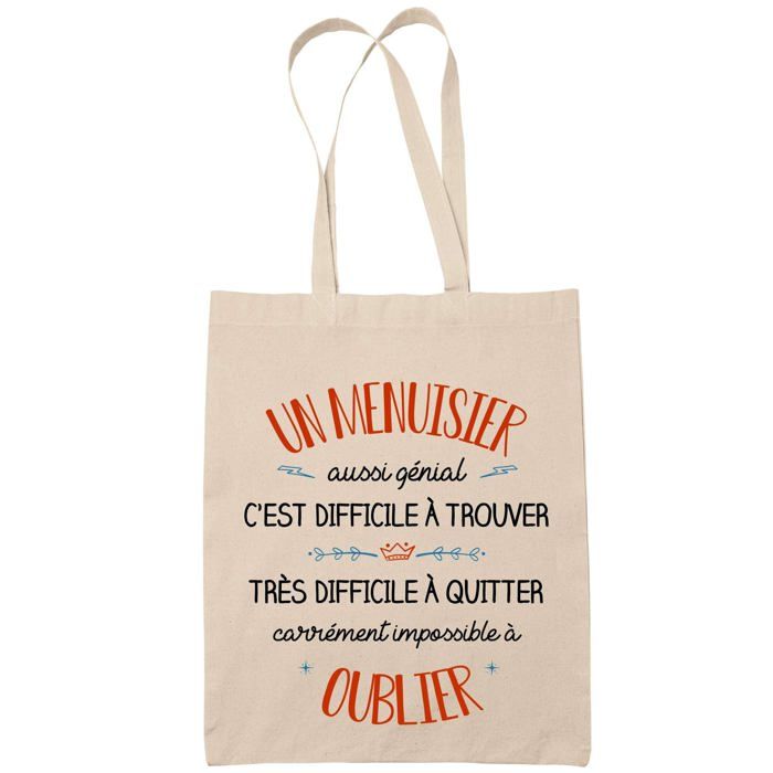 Tote bag - PLANETEE - Un Melvin Aussi Génial - Coton Fairtrade - Beige - Imprimé en France