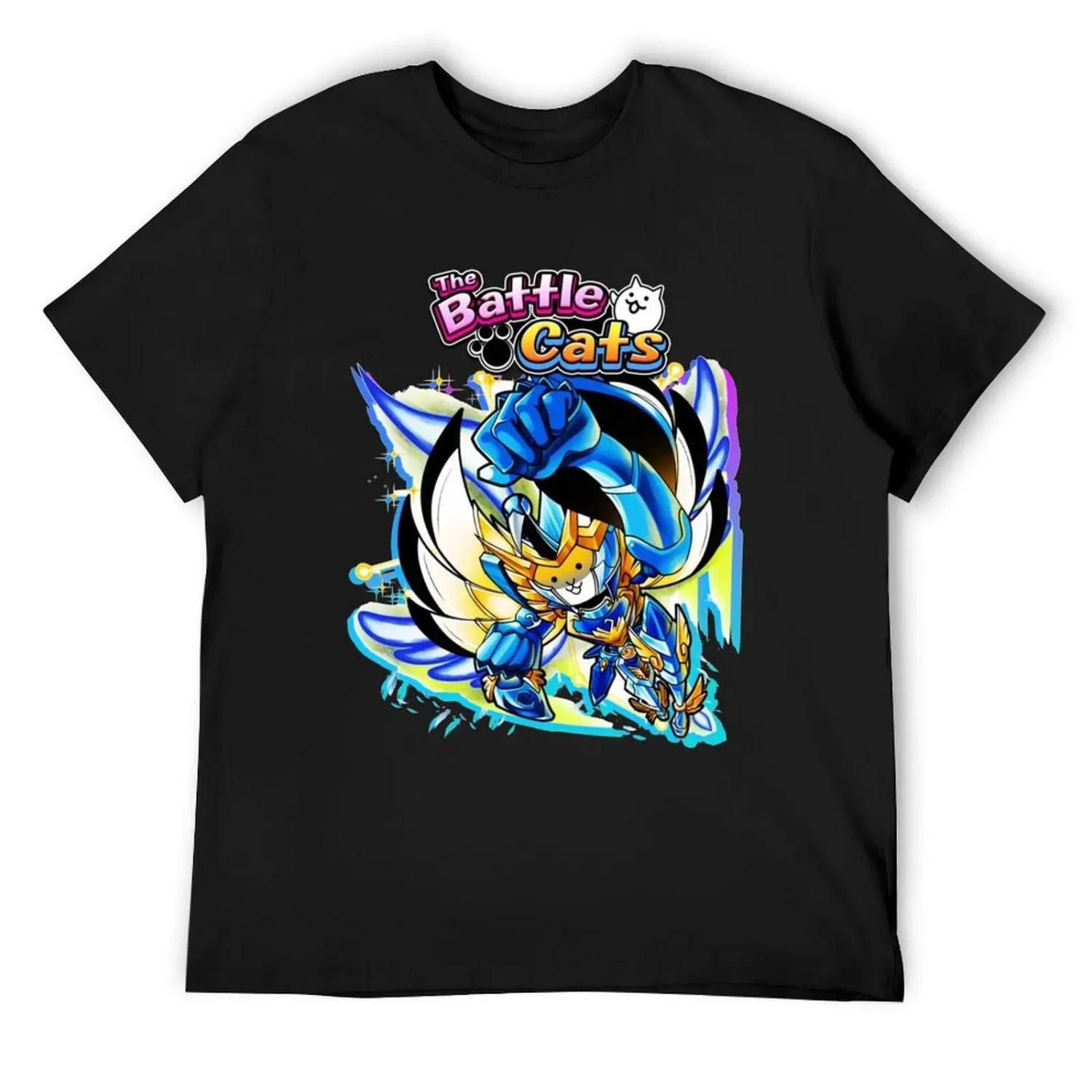 

Battle Cats T-Shirt Luxury man designer shirts summer top plus size men clothing XXXXXL чорний