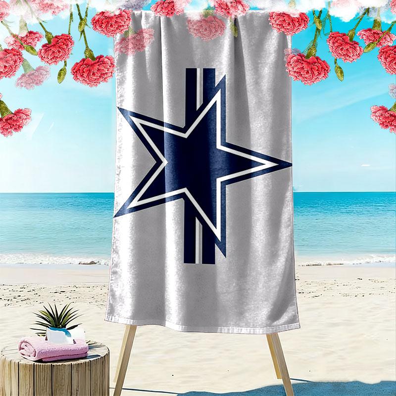 Cowboys Print Beach Towel, Large Soft Quick Dry Towel for Beach Camping Swimming