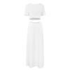 European and American Suit Female Summer Short-Sleeved Casual Top White Two-piece Set Elegant Dress Stylish 2025 Vacation