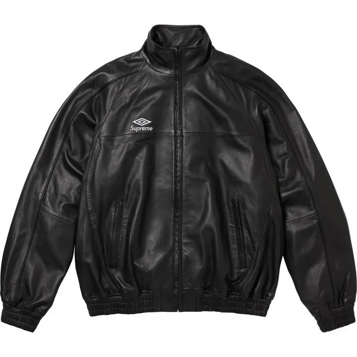 Supreme Umbro Leather Track Jacket Black