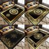 Black Gold Luxury Rug for High-Grade Living Room, Bedroom and Office Coffee Table Non-Slip Decor