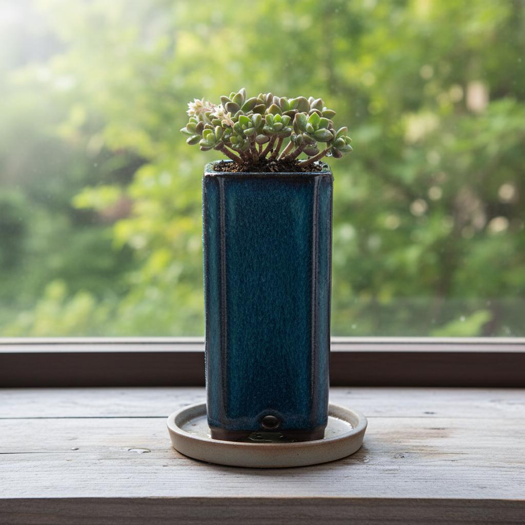Mini Purple-Clay Pot for Succulents with Drainage Hole Ceramic Planter for Home Decor