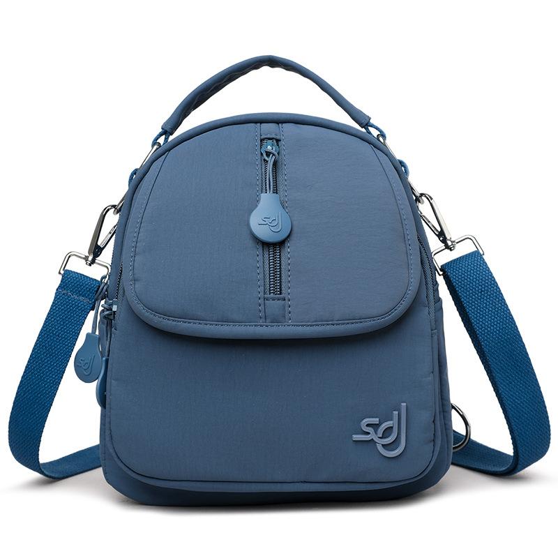 Женская легкая нейлоновая сумка Дорожный рюкзак Большая вместимость Наплечная ручная сумка через плечо синий