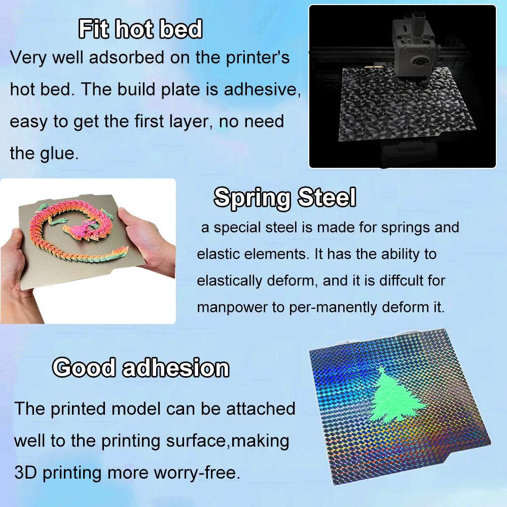 For Bambu lab A1 Mini 184x184mm Build Plate PEO PET PEI Spring Steel Sheet Double Sided Hotbed for Bambulab A1 Mini Pei Sheet