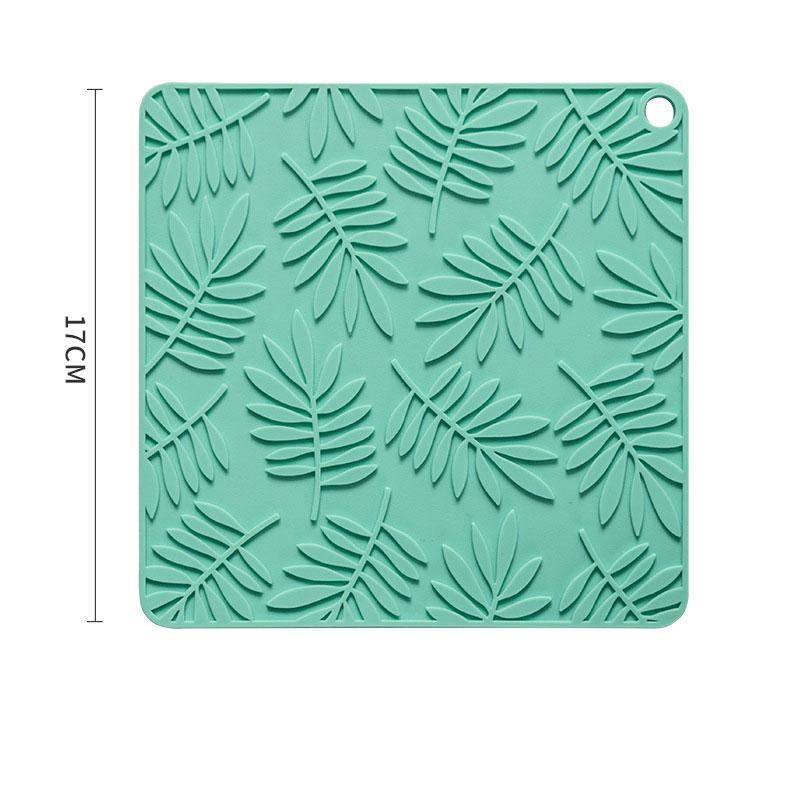 Square Silicone Coaster Heat Resistant Bolw Mats Anti-slip Placemat Table Protector Waterproof  Mug Mat Kitchen Dishes Tableware