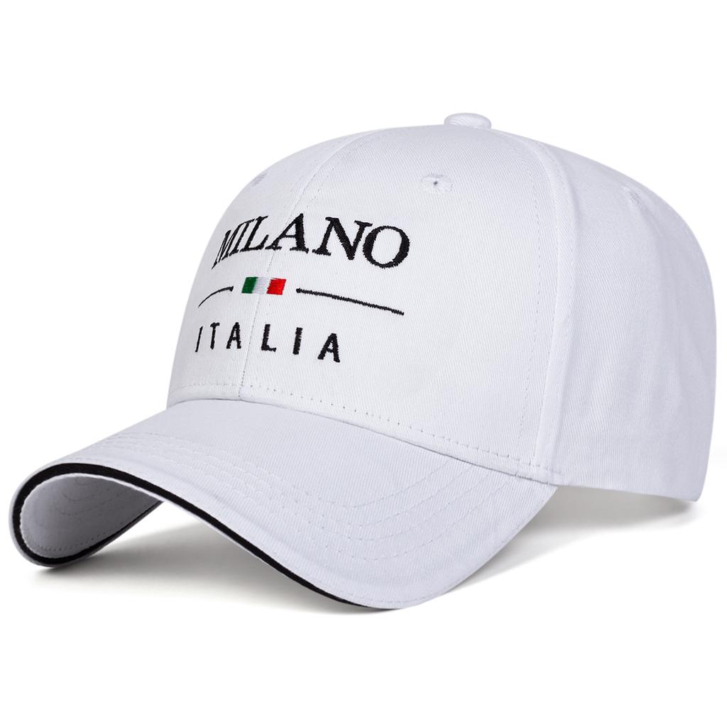 Baseball-Naht Genäht Bestickt Alphabet Italia Mailand Neutrales Geschlecht Damen Herren Für Kappen Frühling Herbst Outdoor Verstellbar Lässige Hüte