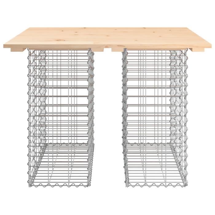VidaXL Design Gabion Garden Bench 100x102x72cm Solid Pine Wood 834368