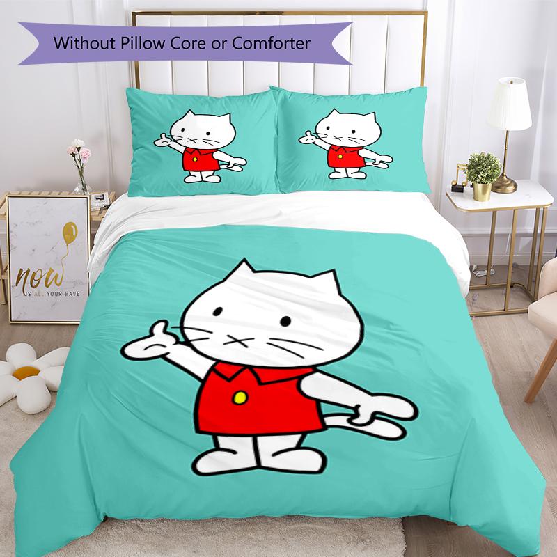 Set Biancheria da Letto Musti 3 Pezzi Copripiumino Chiusura Include 1 Copripiumino e 2 Federe, Morbido e Confortevole per Tutte le Stagioni.