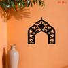 Black Iron Laser Cut Floral Wall Art, 2D Flat Metal Decor for Bedroom Living Room, Romantic Farmhouse Hanging Ornament