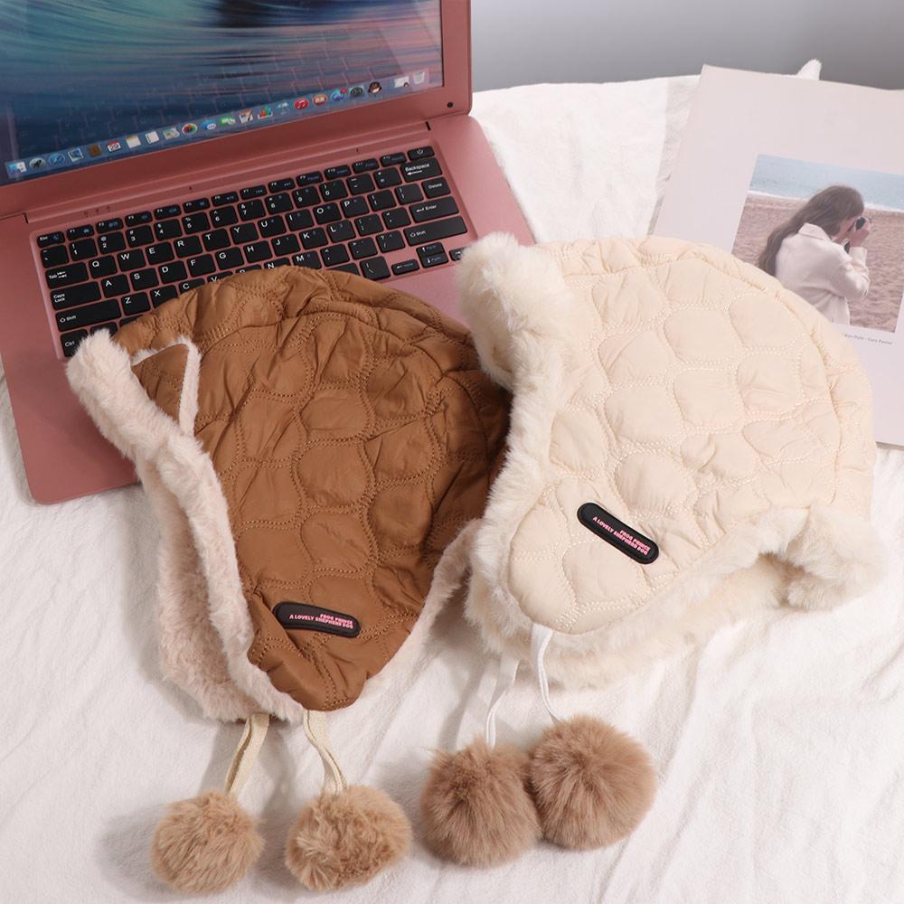 Thickened Cat Ear Pullover Hat Keep Warm Ear Protection Hat Kawaii Plush Beanie Hat  Streetwear