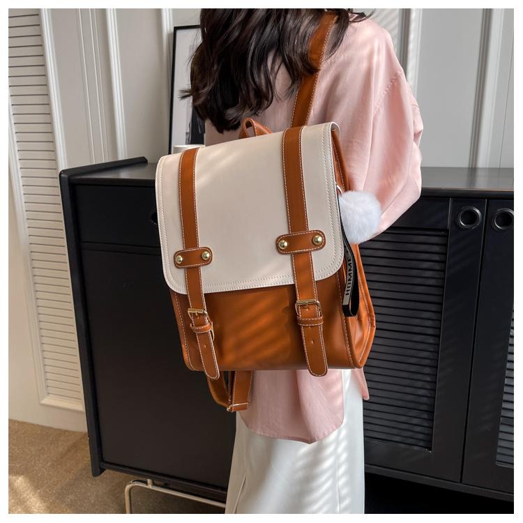 Женский рюкзак из искусственной кожи в британском стиле для студентов — фото 3