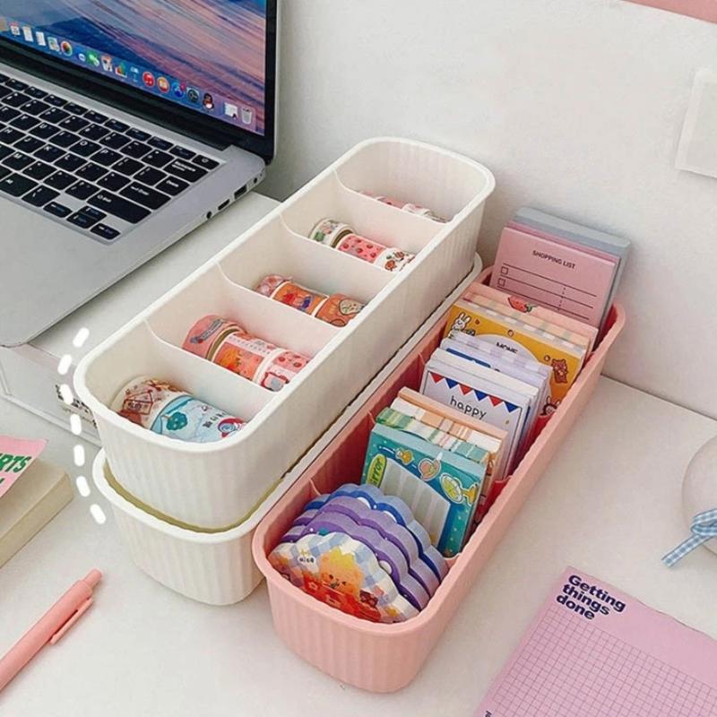 Multifunction Durable Plastic Desktop Storage Box for Organizing Tableware Cosmetics Ideal for Kitchen and Dresser