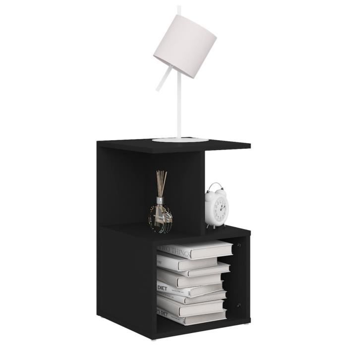 VidaXL Bedside Tables 2 Pcs Black 35x35x55 Cm Particleboard.