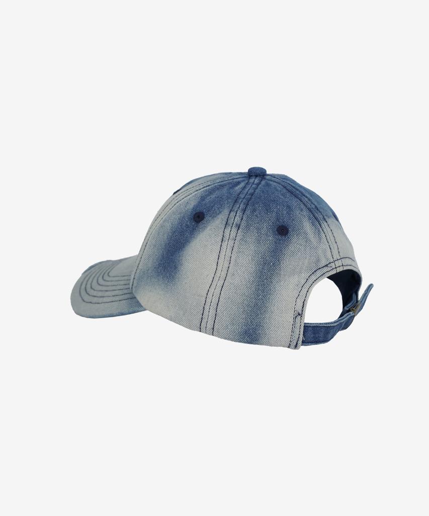 Keijiem Embossed Logo Denim Ball Cap Blue