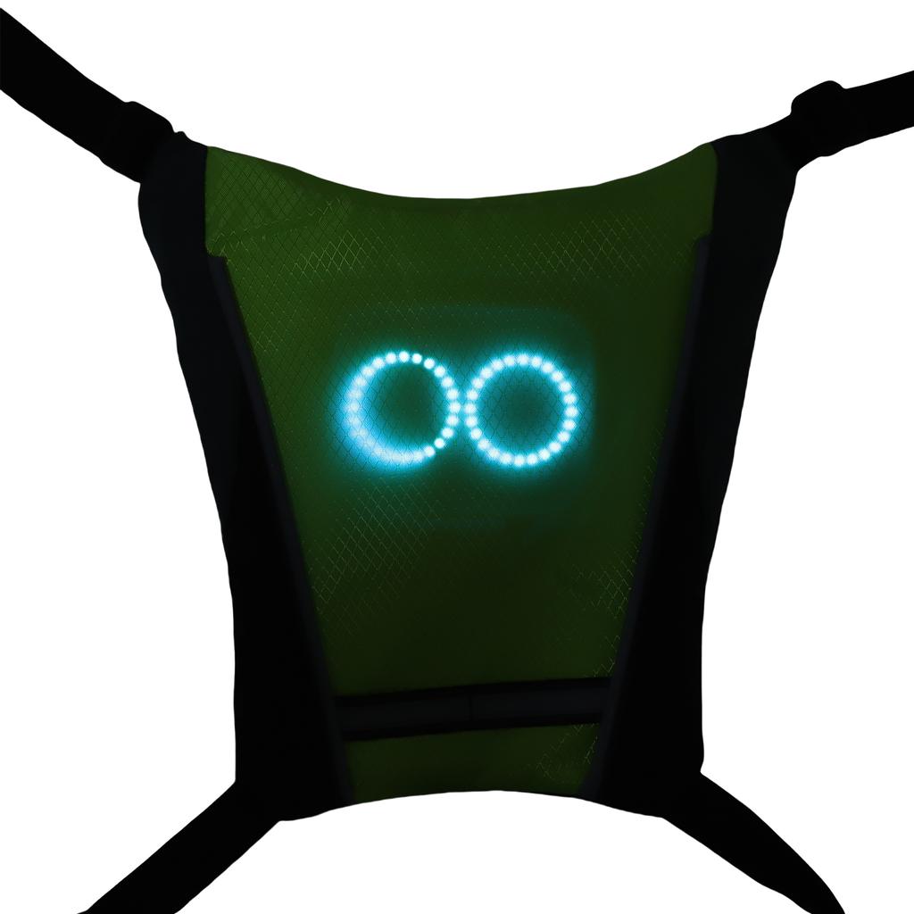 Colourful LED Running Vest Colorful Atmosphere Rhythm Flashing Detachable Washable Light Panel for Outdoor Sports Led