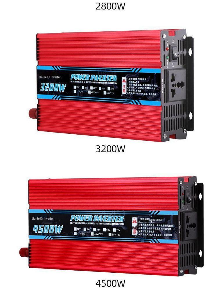 Universeller Hochleistungs-Wechselrichter 48V/60V/72V auf 220V für Elektrofahrrad-Akku und Food Truck