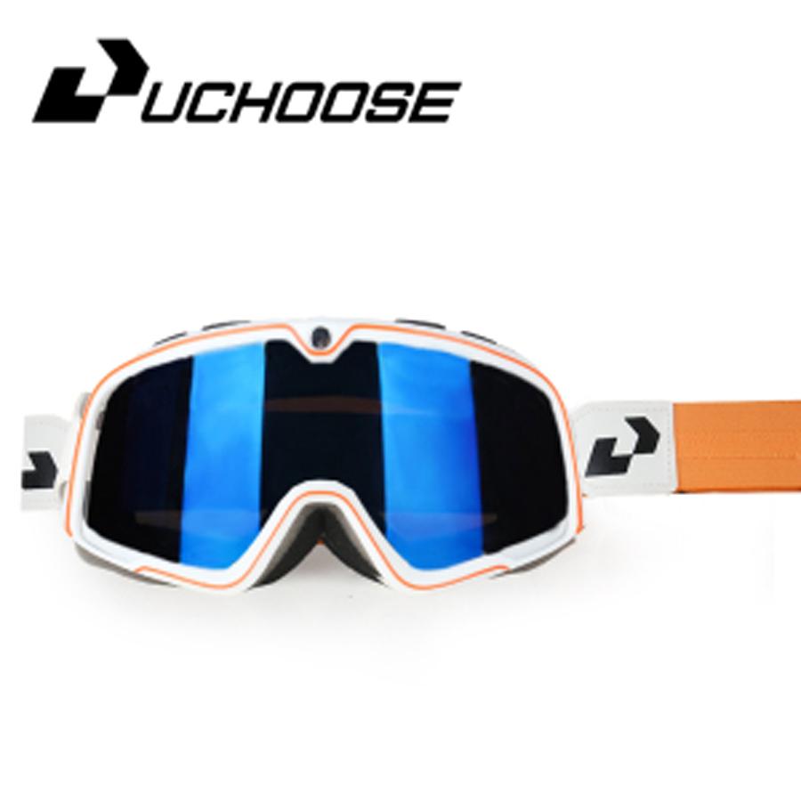 Occhiali da Moto Retrò Occhiali da Sci Occhiali da Sole Occhiali ATV Cinturino Antiscivolo AntiUV Cafe Racer Chopper Ciclismo Corsa Spedizione Gratuita