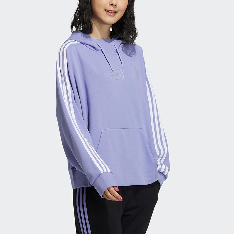 Adidas Neo Womens Favorite February Shadow Color Block Hoodie Women Hoodies Light-Purple GS2598