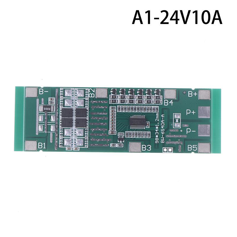 6S 10A 20A 40A 24V 18650 Li-Ion Lithium Battery Protect Board Solar Lighting BMS Pcb With Balanced Power Tool For Ebike Scooter