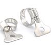 41PCS 304 Stainless Steel Hand-Tightened Hose Clamp Set with Cross-Handle