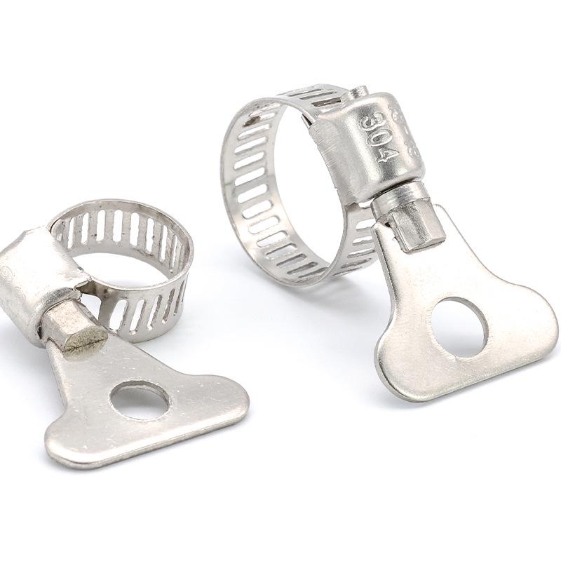 41PCS 304 Stainless Steel Hand-Tightened Hose Clamp Set with Cross-Handle