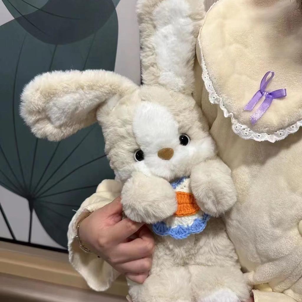 Cute Rabbit Doll Good Night Rabbit Sleeping Puppy Doll Carrot Apron Rabbit Doll Cotton Doll Gift