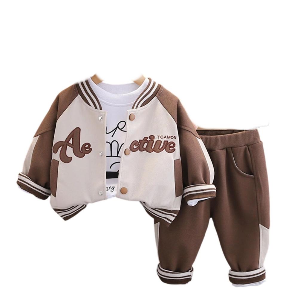 Kids Casual Long-Sleeve Set, Comfortable Daily Wear Outfits