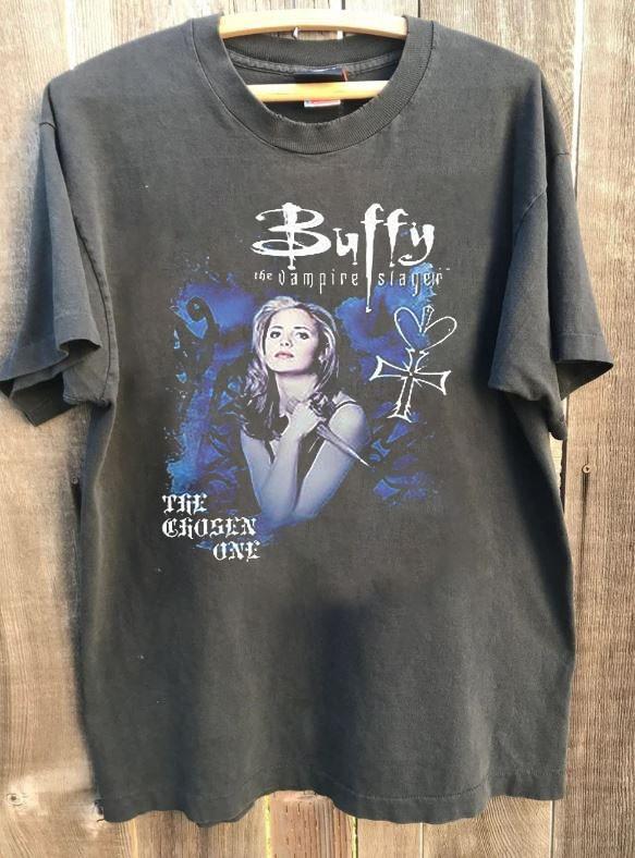 

Buffy The Vampire Slayer Movie Classic Style Charcoal Color Tshirt S5XL KH17830 Unisex T-Shirt XXXL