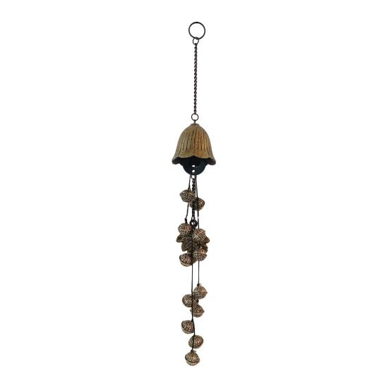 Halloween Witch Bell Wind Chime Hanging Metal Bell Farmhouse Rustic