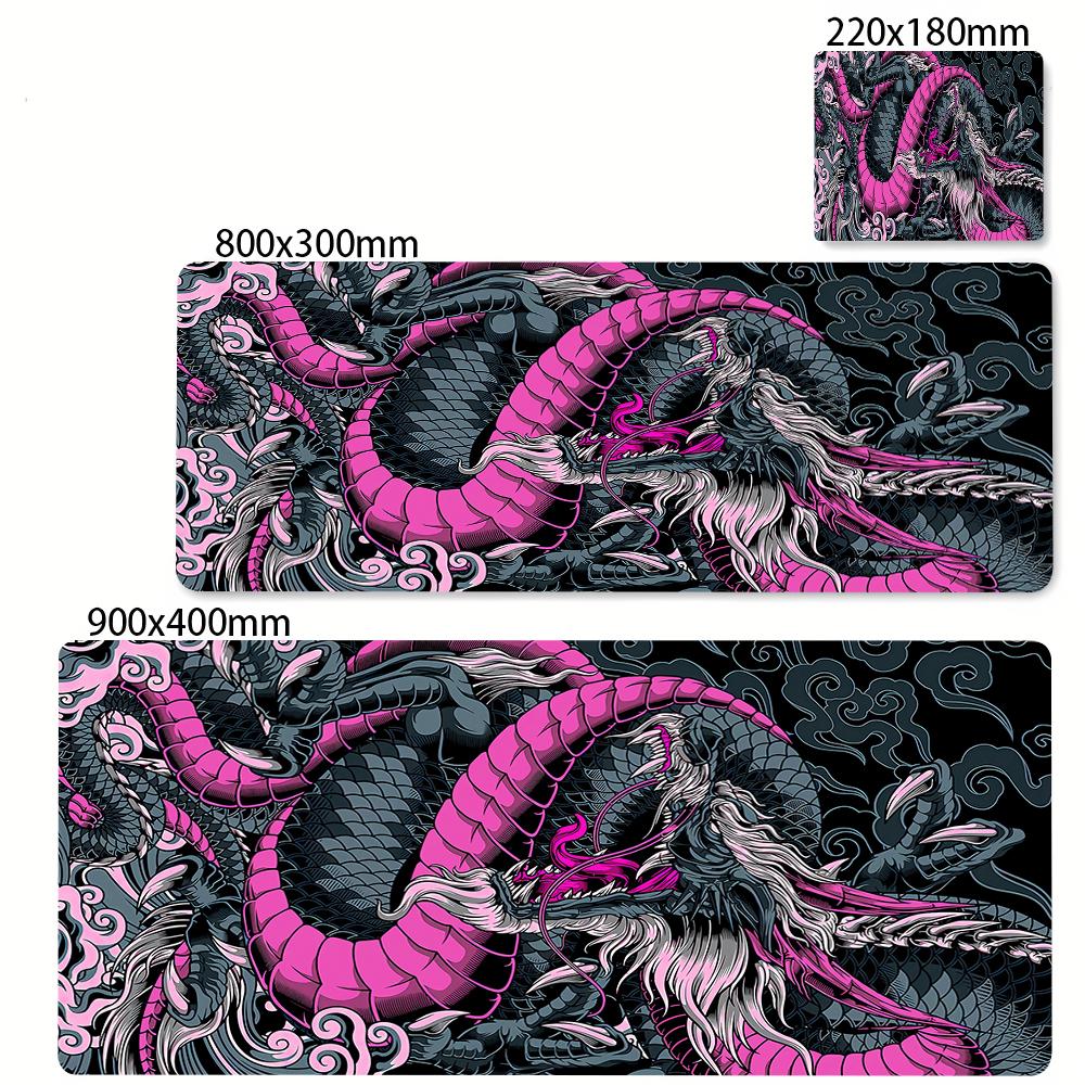 Black and White Dragon Large Mouse Mat Gaming Mousepad Big Rubber Base Mouse Pad Purple Deskpad Eyboard Mats Mousepads