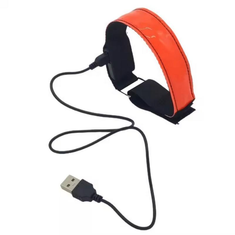 Outdoor Sports Night Running Armband LED Lamp USB Rechargeable Safety Belt Arm Leg Warning Wristband Cycling Bike Bicycle Light