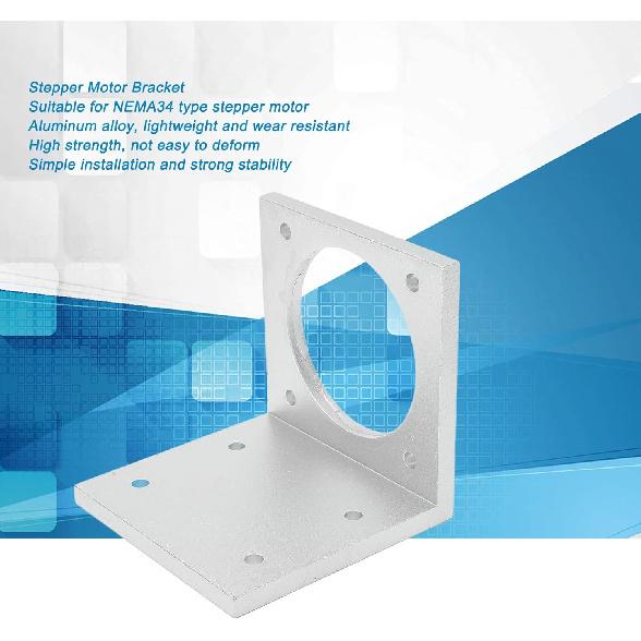 Stepper Motor Mounting Bracket, High Strength Aluminum Alloy Motor Holder Fit for NEMA 34 Type, Stepper Motor Mounting Bracket for NEMA 23 Mounting