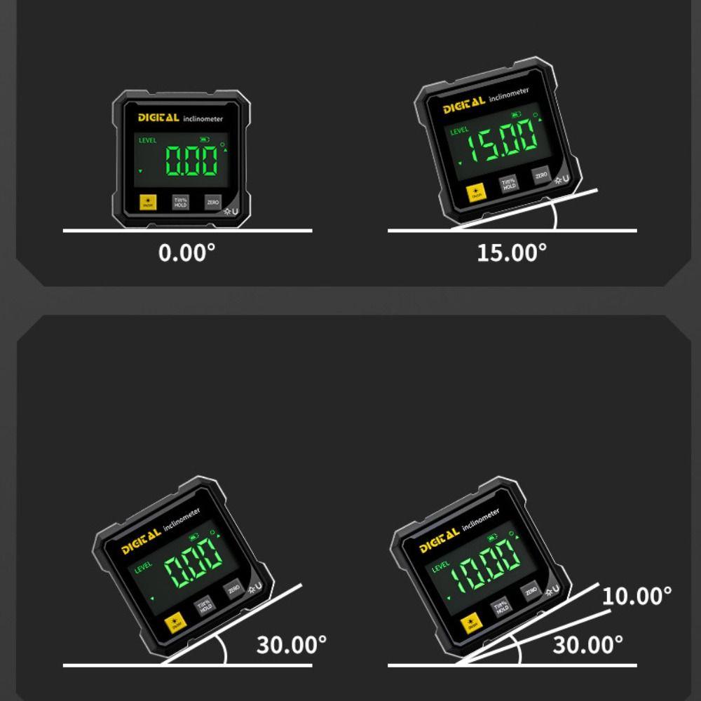 Rechargeable Double Sided Laser Inclinometer Four Sided Magnetic Slope Level Angle Level  Household