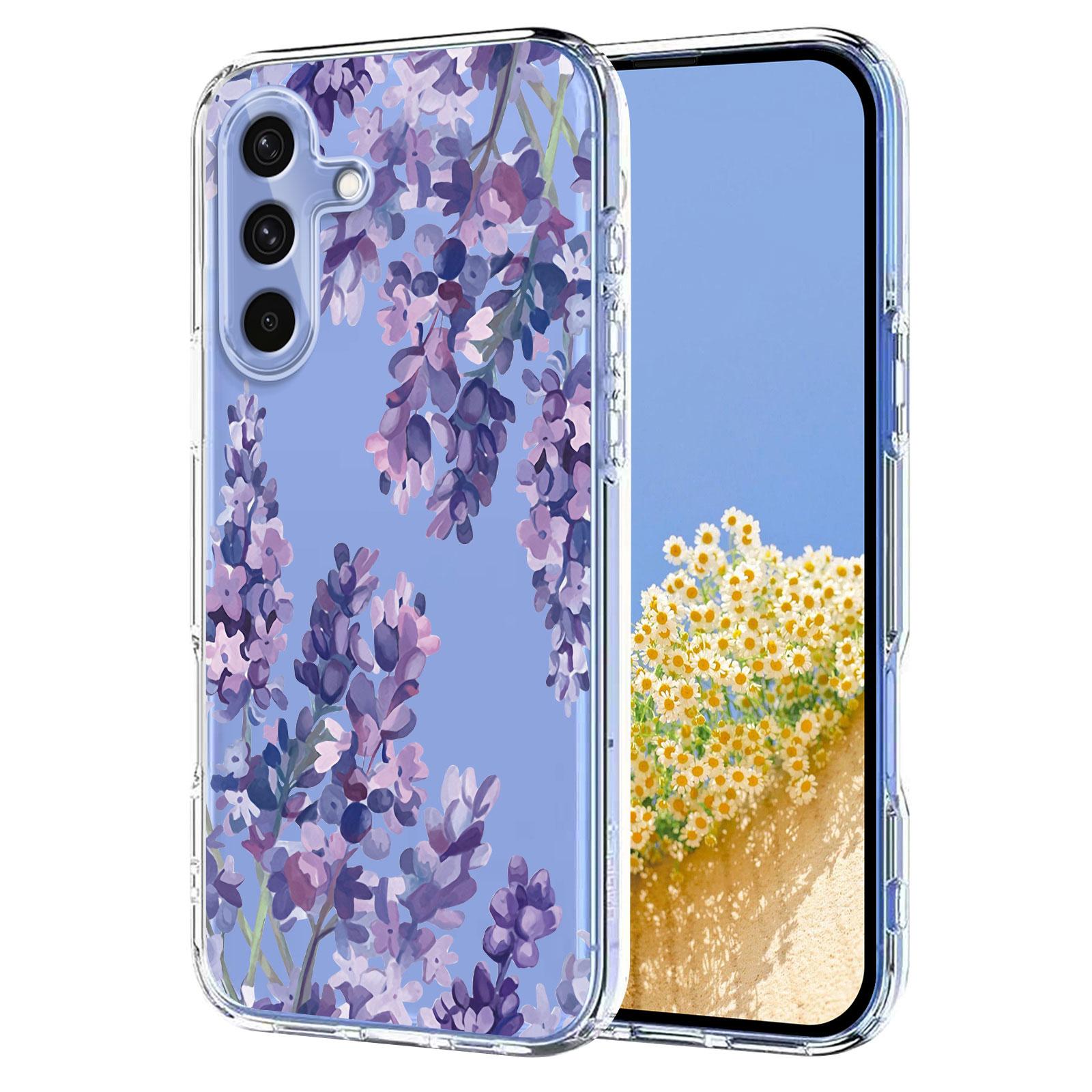 

For Samsung Galaxy S25 FE Case Butterfly Floral Pattern Printing TPU Phone Back Cover Wisteria