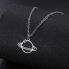 Collana Girocollo Cazador Trendy Pianeta Saturno Universo per Donna Acciaio Inossidabile Catena Collo Gioielli Regalo di Compleanno