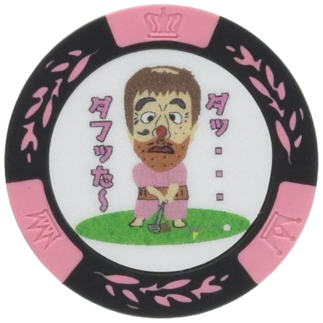 Hokushin Trading Golf Marker Pink Diameter Approx. 40mm MK0211 Approximately 40mm in diameter