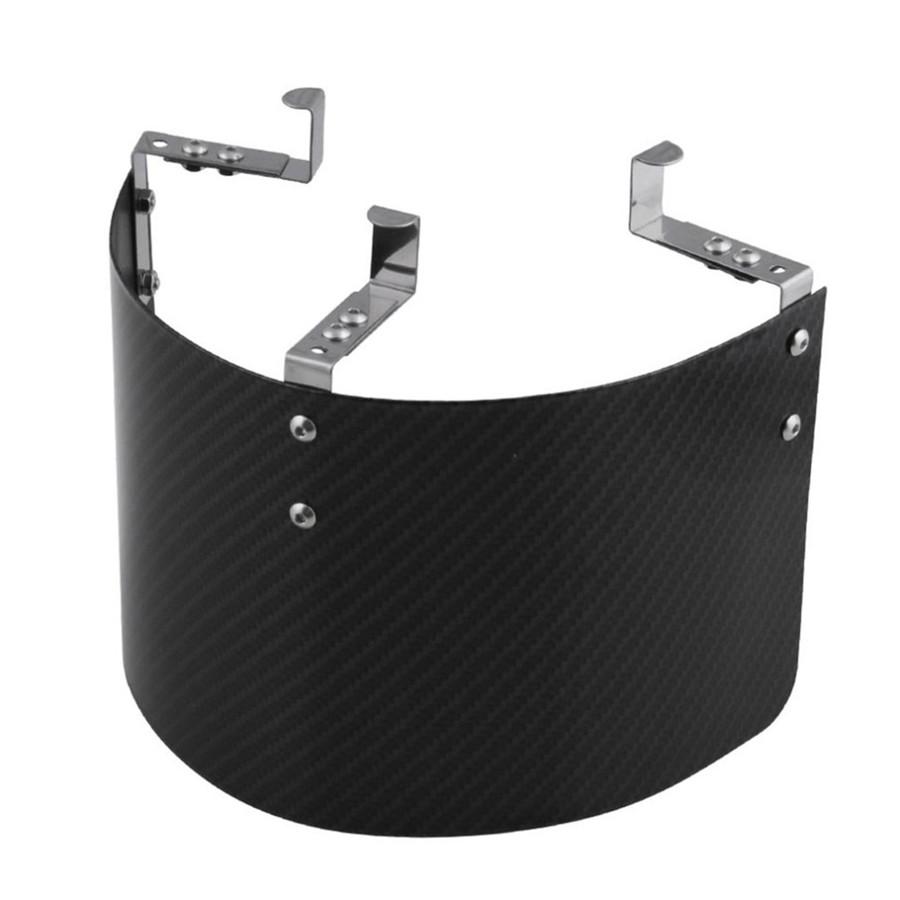 Carbon Fiber Style Car Cold Air Intake Filter Cover Heat Shield For 2.5" TO 5.5