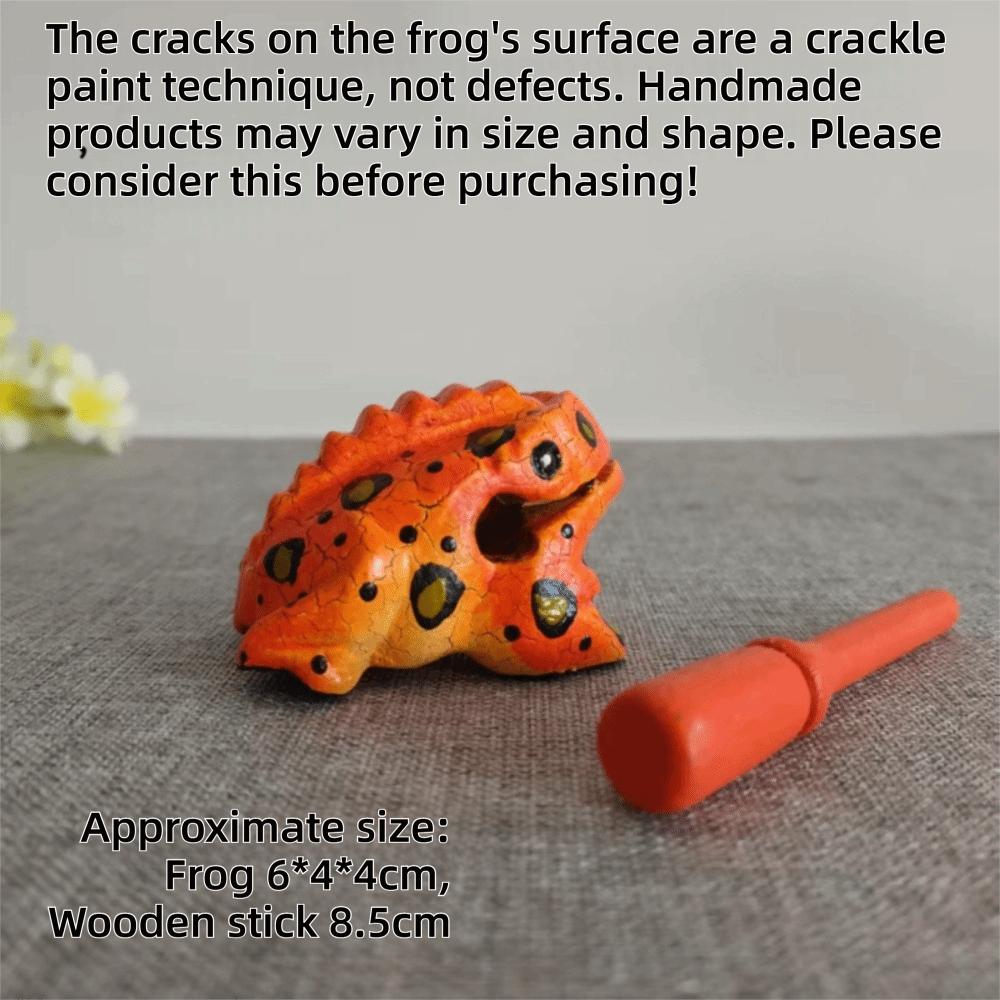 Handcrafted Frog Musical Instrument Lucky Frog Rasp Musical Instrument  Home Office Desk Decor оранжевый
