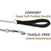 Metal Dog Leash, Heavy Duty Chew Proof Pet Leash Chain With Padded Handle For Large Medium Size Dogs,4.0mm X 6 Foot(pack Of 1) YVL