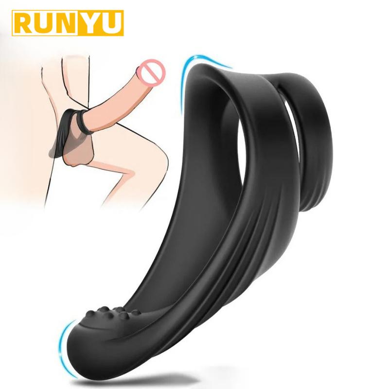 Penis Ring Silicone Semen Lock Ring Delay Ejaculation High Elasticity Time Lasting Cock Ring Sex Toys for Men Couples Adult 18+