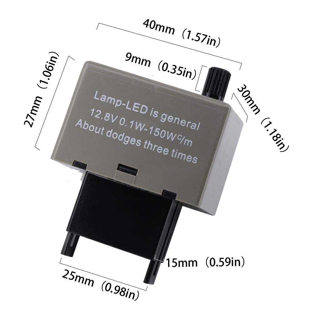HUIQIAODS 8-Pin Turn Signal, LED Compatible with LED Turn Signals, High Fla Prevention, Turn