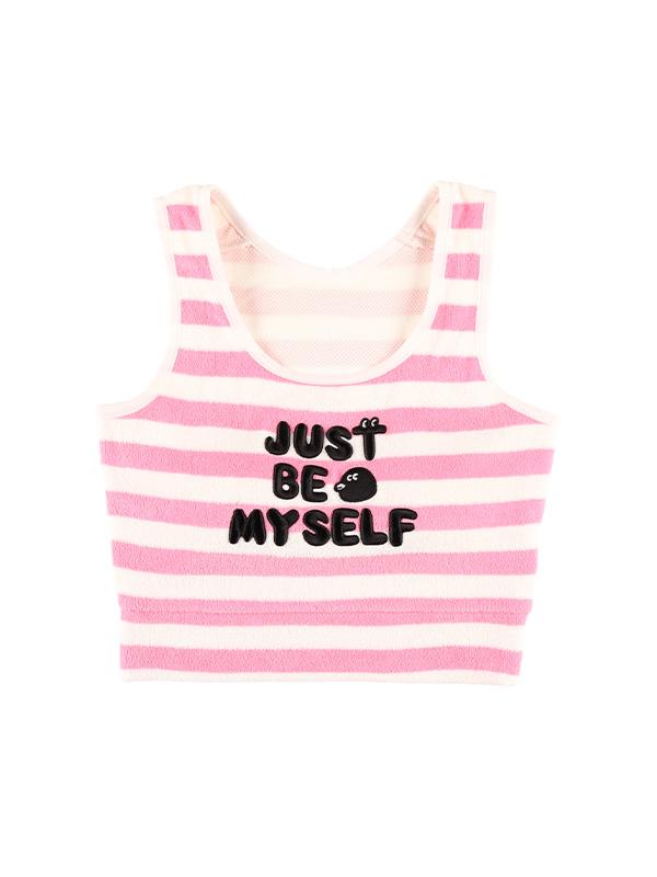 Our Pockets Jjidrawing Terry Tank Top (Pink) Pink/S