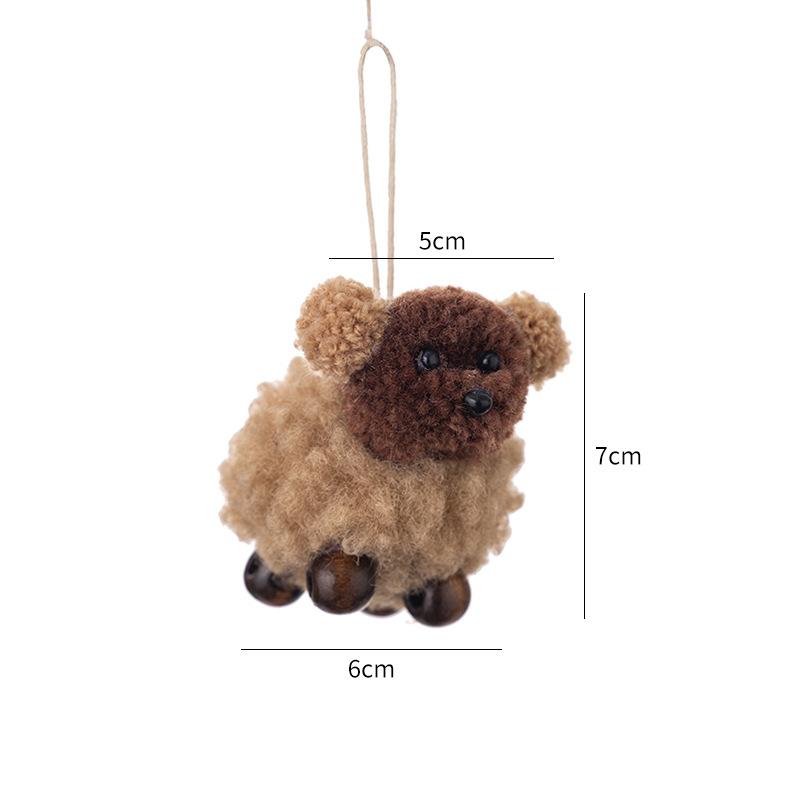 2/1Pcs Cute Felt Dog Pendant Christmas Decorations Christmas Tree Felt Animal Ornament Pendant Cute Christmas Tree DIY Pendants коричневый