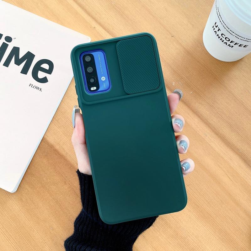 

Жидкий силиконовый чехол для Samsung A51 A71 A12 A21 A32 A42 A52 Redmi Note 9 10 с раздвижным окном и защитной крышкой для объектива Samsung A50/A50S/A30S темно-зеленого