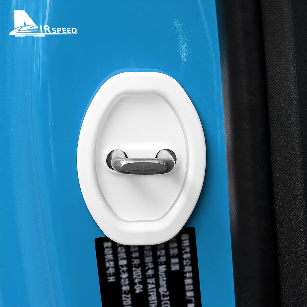 2PCS Door Lock Buckle For Ford Mustang S650 GT 2024 2025 LHD RHD Car Door Damping Cushion Silicone Protect Shock Absorbing Pad