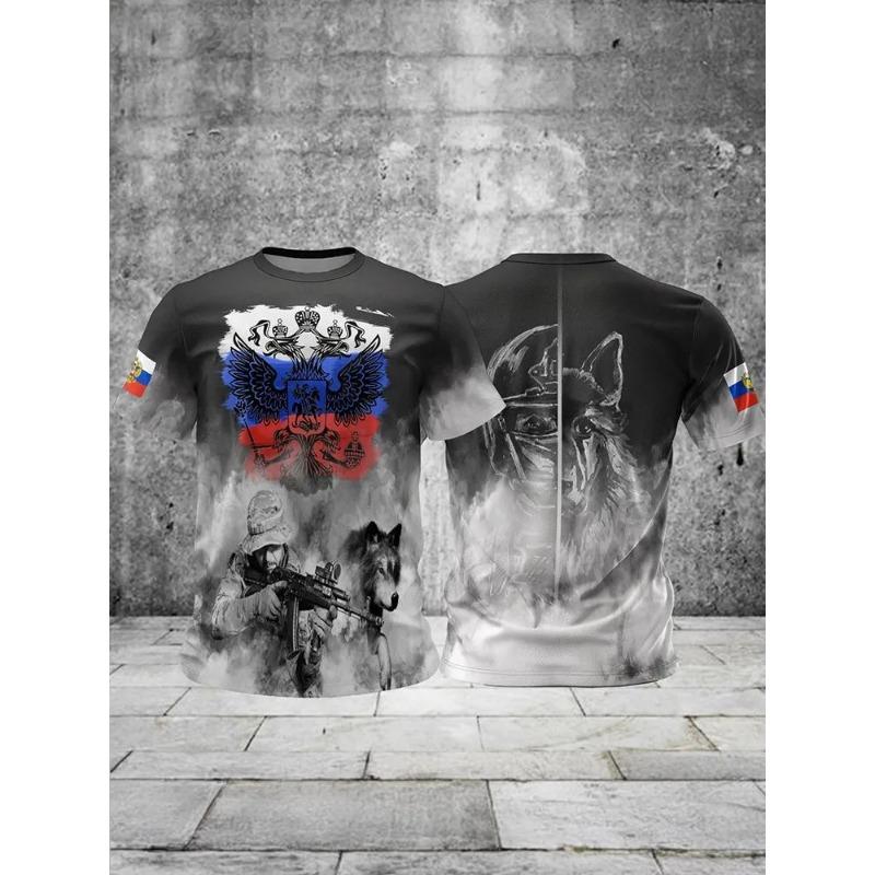T Shirt for Mens Print Short Sleeve Top Leisure 3D Casual Street Man's T-shirt Tee Shirt Men Vintage Clothing Shirt